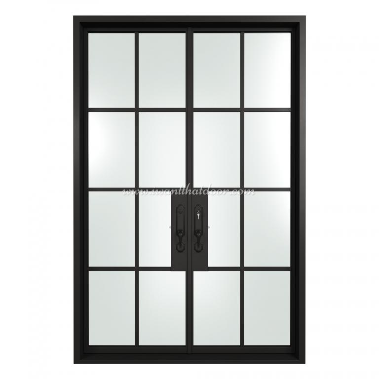 Big Size Low Profile Steel French Door with Sidelites Made in China - China  Black French Doors, French Steel Door