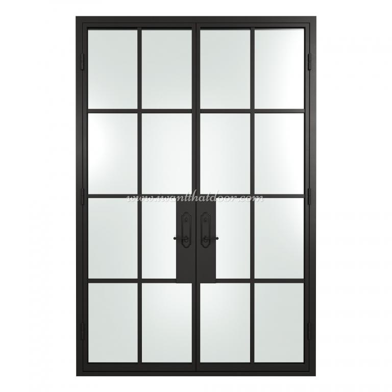 Big Size Low Profile Steel French Door with Sidelites Made in China - China  Black French Doors, French Steel Door