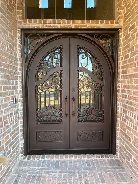 Andria RH | Double Wrought Iron Door | Bighorn Iron Doors